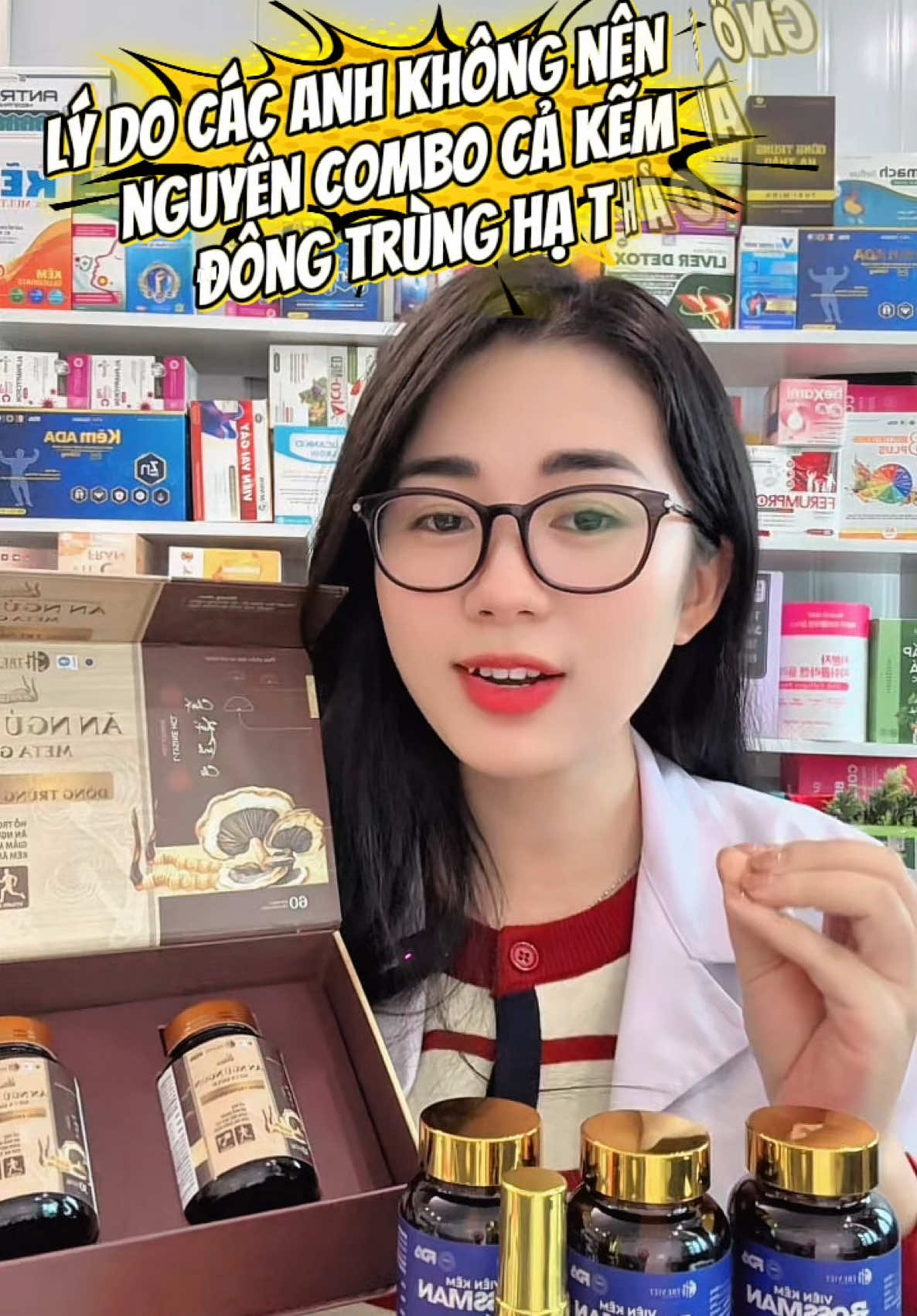 Lý do các anh không nên uống nguyên combo cả kẽm và đông trùng hạ thảo. #duocsihoa #kẽm #dongtrunghathao 