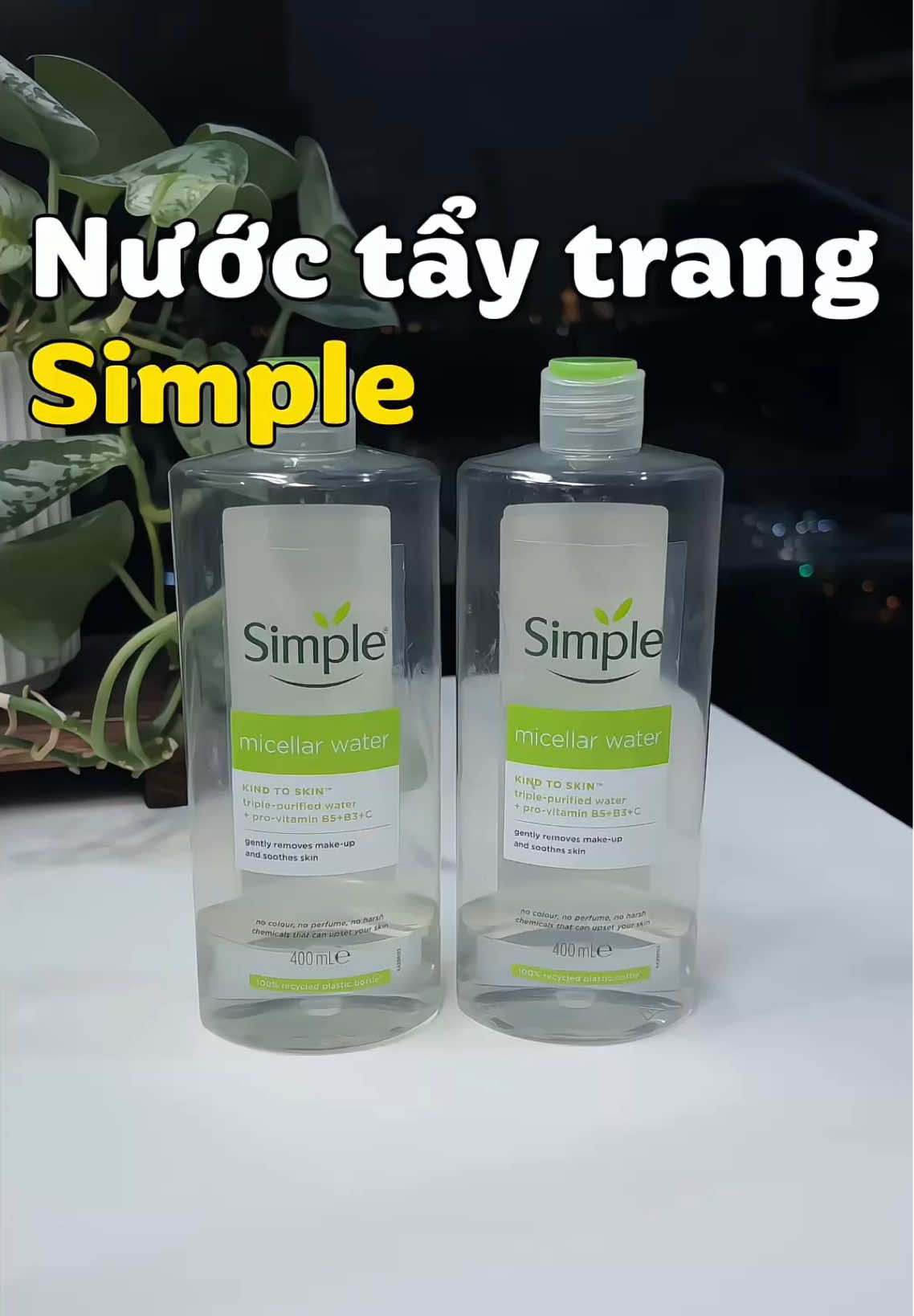 Nước tẩy trang sạch, ẩm mịn da nè #nuoctaytrang #nuoctaytrangsachsau #simple #hoptaccungunilever #annieriviu 