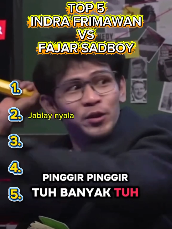 TOP 5 INDRA FRIMAWAN VS FAJAR SADBOY #fajarsadboy #indrafrimawan #top5 