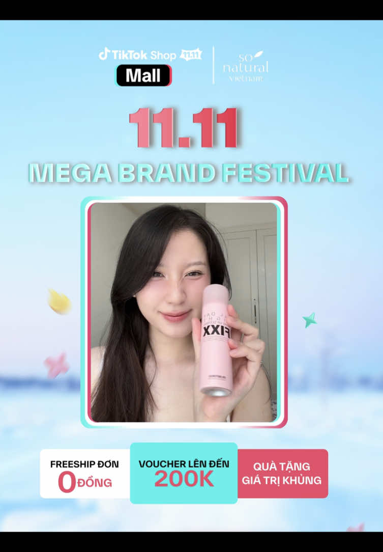 Xài xịt khoá nền phải cỡ FIXX mới đáng tiền nha mấy bà 🤣🤣 Khóa nền bền nhưng không gây khô căng nha, dùng mỗi ngày vô tư nè ✨ #TikTokShop1111 #salevuinhatnam #fixxsonatural #BeautyTok #sonaturalvn 