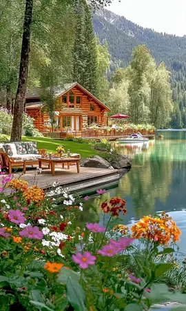 Peaceful autumn view by the lake — calm waters and golden leaves 🍂  #DreamPlace #AutumnVibes #LakesideCalm #CozyAutumn #PeacefulMoments