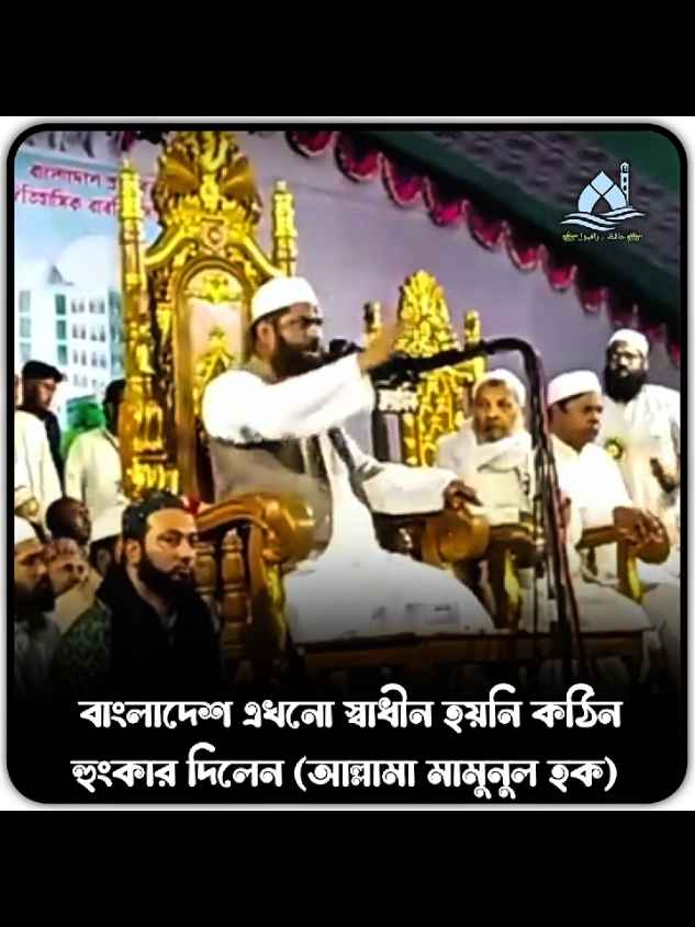 বাংলাদেশ এখনো স্বাধীন হয়নি কঠিন হুংকার দিলেন। আল্লামা মামুনুল হক #foryou #viral #islamic_video #tiktok 