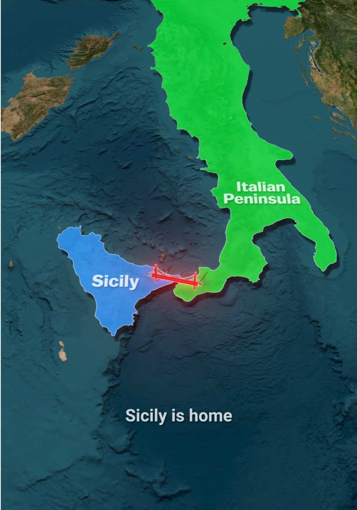 Why NO Bridge Between Sicily and Italy 🇮🇹 The Strait of Messina 🌊 😱 #TikTokEncyclopediaContest #geography #italy #straitofmessina 