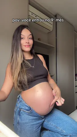 Pode vir no seu tempo filha, você só tem uma mamãe ansiosa 🤭 #gravidasnotiktok #mamaesdenovembro #gravidez #37semanas 