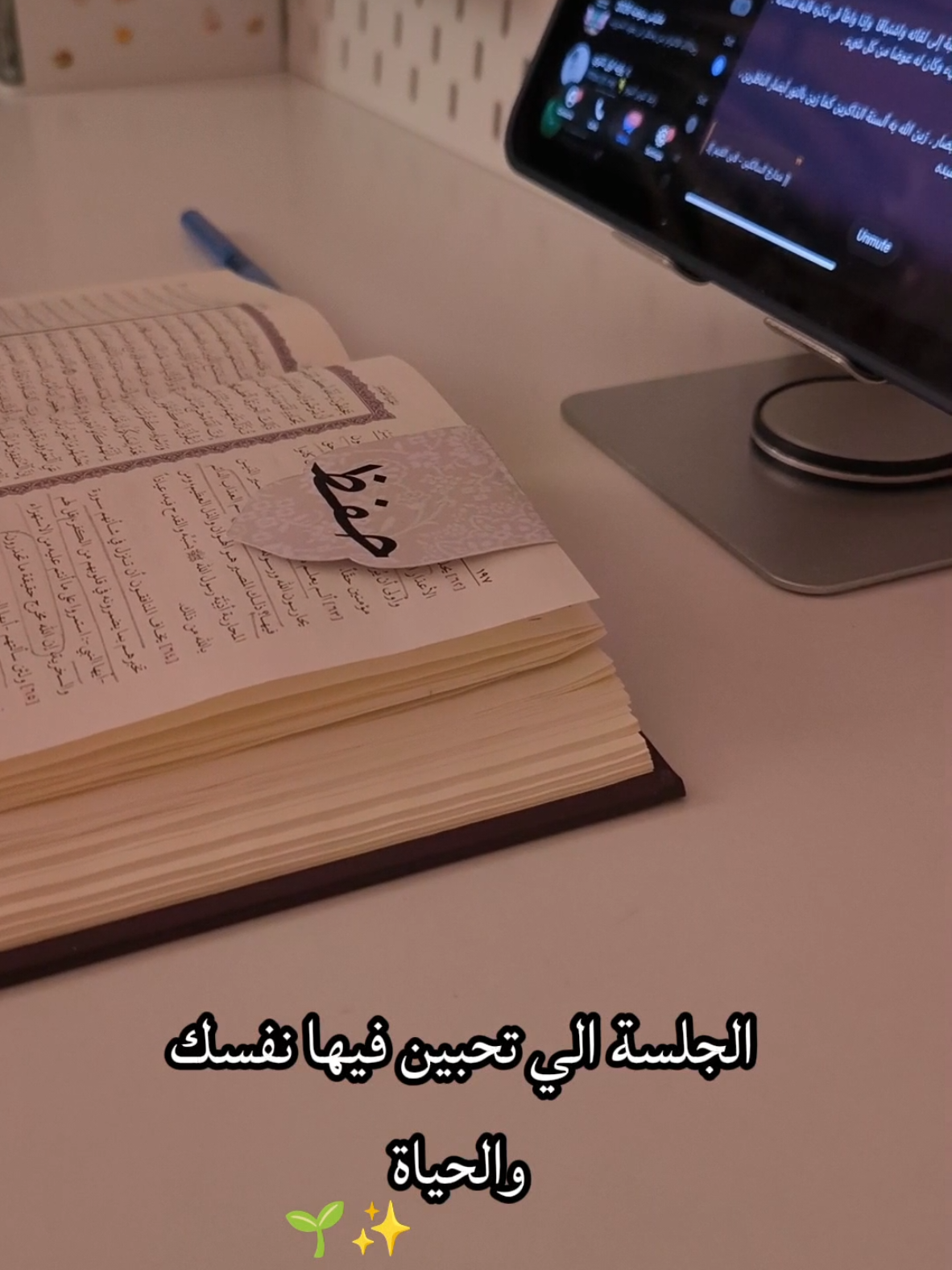 مافي شي يهدّي القلب مثل جلسة مع القرآن 🤍🤍🌱 #اكسبلور  #رحلتي_مع_القرآن 