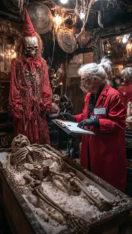 Welcome to the peppermint coffin company 💀 Snow swirled over Salem as The Peppermint Coffin Company came alive. Inside, ghostly workers polished candy-striped coffins that shimmered with sugar and velvet. At midnight, the lids creaked open and peppermint-scented spirits rose to dance laughing through the frost until dawn, when only the sweet smell of mint remained and the sign glowed softly: “Sweet Rest for the Eternal Season.”