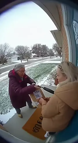 Old lady hits Karen with a frying pan for trying to steal package #fyp #ai #tiktok #tik #sora