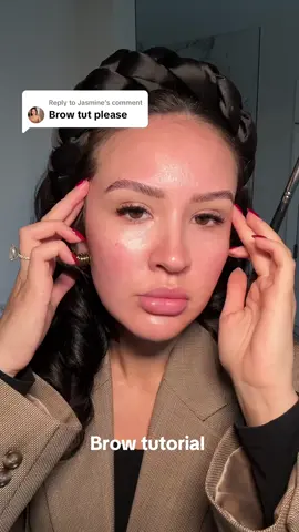 Replying to @Jasmine my highly requested brow routine ✨ using @NYX Professional Makeup crazy lift brow glue & eyebrow pen in ash brown 🤌🏼 my brows are laminated too which helps achieve the fluffy look #browroutine #eyebrows #browtutorial #makeuptok #fyp 