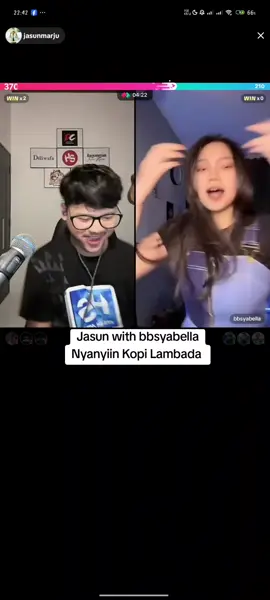 Jasun with bbsyabella  nyanyiin Kopi Lambada @jasunmarju @bbsyabella #jasunmarju #bbsyabella #fyp #hiburan 