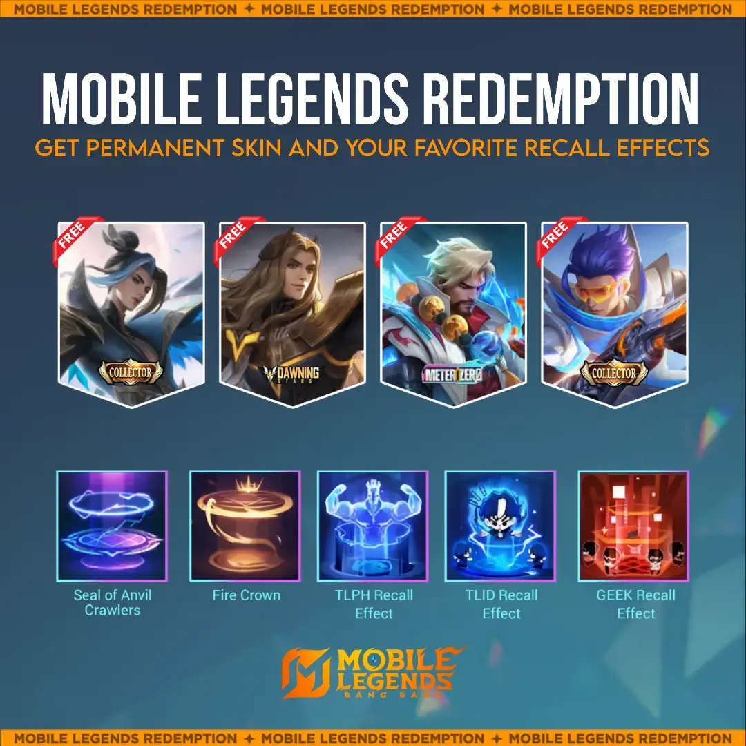Get exclusive rewards and your favorite permanent collector skins. Check it out now! #mlbb #mobilelegends #mobilelegendsbangbang #mlbb9th #mlbbcreatorcamp 