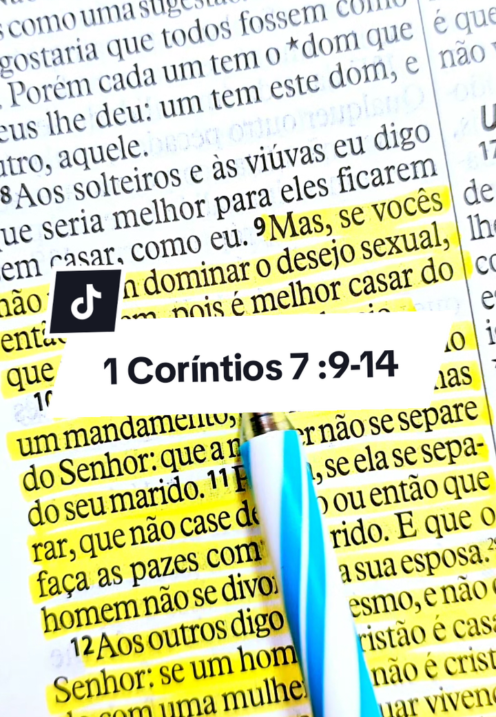 1 Coríntios 7 :9-14 🙏 #palavradeDeus #Deusefiel #versiculododia #versiculosbiblicos #Versículossagrados 