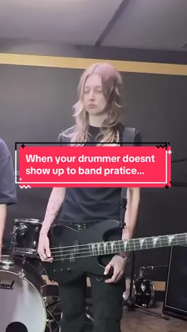 When your drummer doesn’t show up 😭 did he handle tho? Sh0W someone who would fw this or plays drums… #rockband #rockmusic #bandpractice #music 