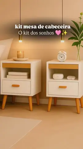 Deixe seu quarto com aquele toque de conforto e organização que você ama! 💕 Esse kit com 2 mesas de cabeceira é ideal pra quem busca praticidade e beleza em um só móvel. Tem gaveta, nicho e pés resistentes — perfeito pra decorar e guardar tudo no lugar. ✨ Aproveite o achadinho da Shopee e transforme seu cantinho! #mesadecabeceira #decoracaodequarto #shopeebrasil #achadinhosshopee #quartoperfeito 