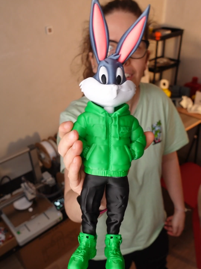 bugs bunny urbano impreso en 3d #impresion3d #3dprinting 