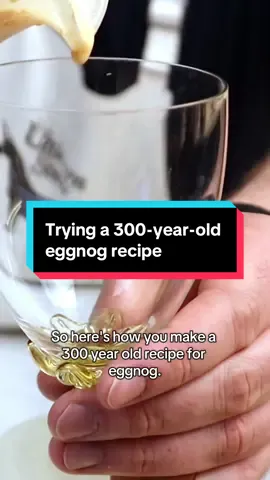 Eggnog for the Brits is really like naughty custard - even with a recipe from 300 years ago!  I recreate recipes from history - as a modern home cook putting them to the test.  #foodhistory #eggnog #Recipe  #thanksgiving 