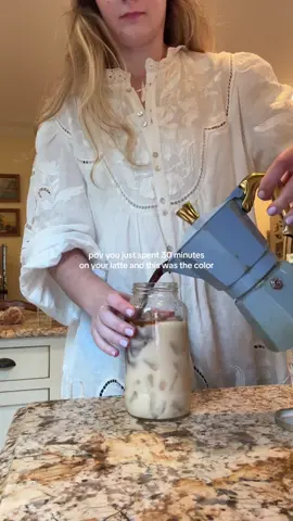 hahahaha i’m so dramatic it was still delicious #coffeetok #athomecoffee #athomelatte #mokapotcoffee #eggnoglatte @So Delicious Dairy Free 