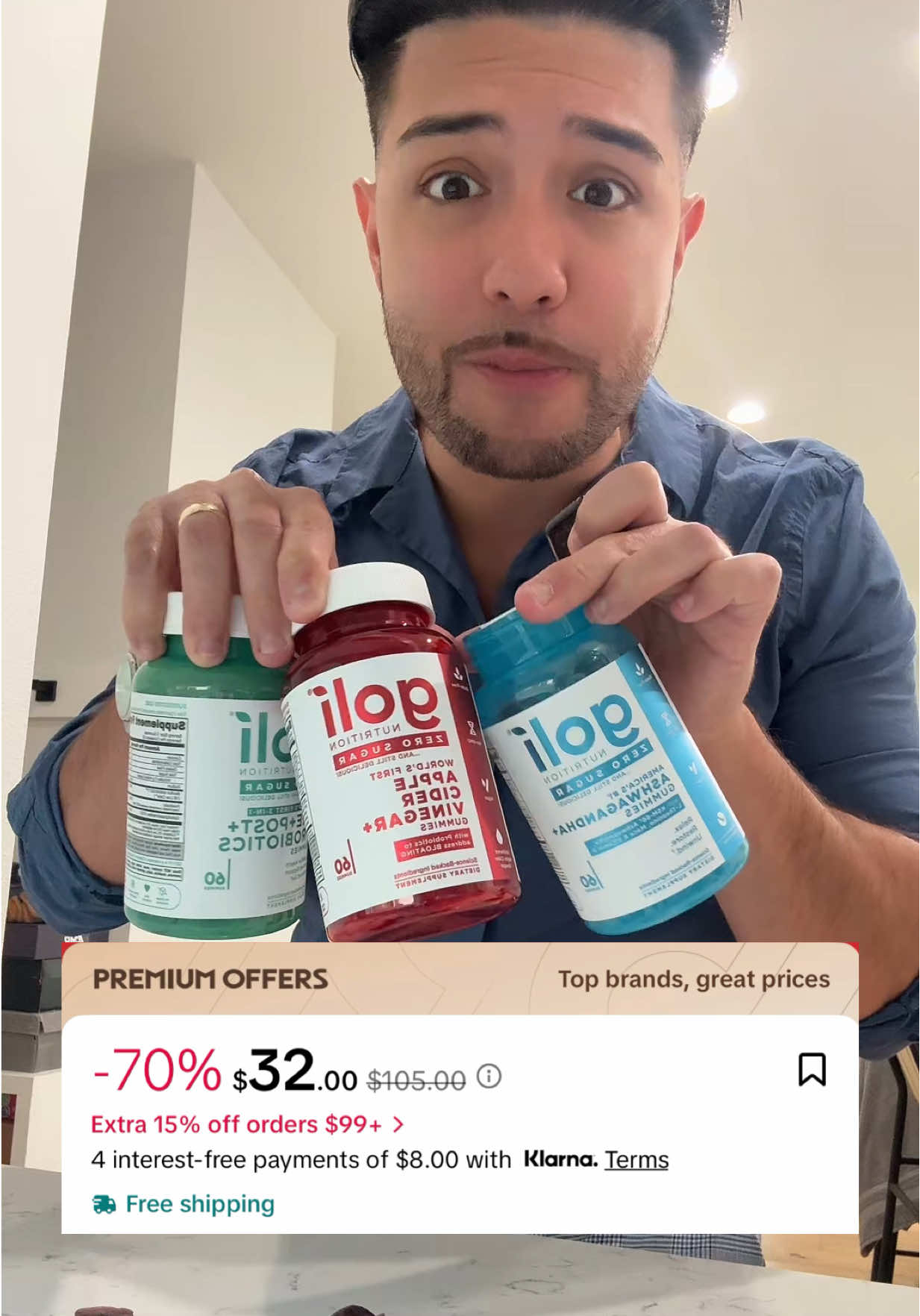 ALL 3 #goli #goliashwagandha #goliapplecidervinegargummies #goliprobiotics #golizerosugar 