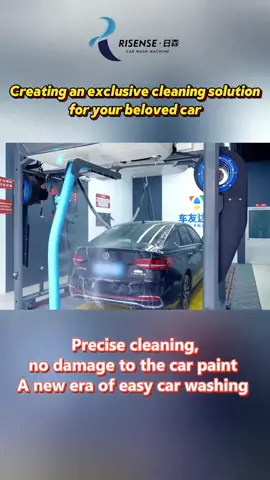 Single-Arm Automatic Touchless Car Wash Machine with high-pressure water, shampoo, wax, chassis wash, and blower functions.  Máquina de lavado de automóviles automática de un solo brazo sin contacto con agua a alta presión, champú, cera, lavado de chasis y funciones de soplador. #carwash #carcleaning #automatic #touchlesscarwash #machine #forsale #fyp