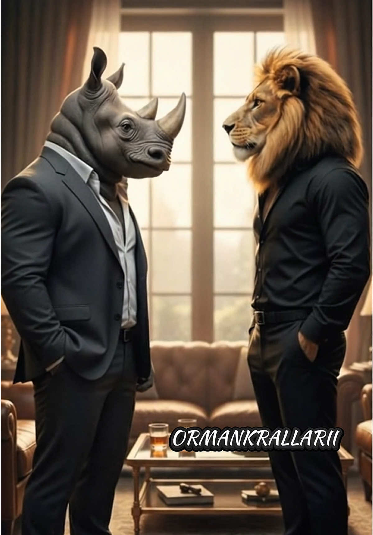 Eski dostlar kavuşuyor… 🦁 vs 🐅 part 39 #aslan #kesfetteyiz #racon #yapayzeka 