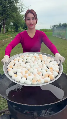 How to crispy egg with peanut recipe #cooking #food #Recipe #tiktokfood #perfect 