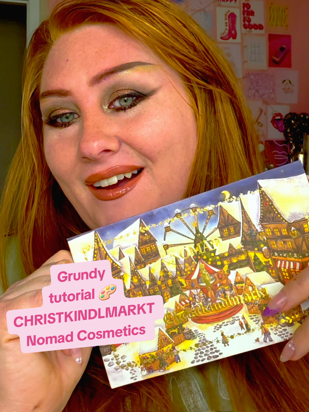 Grundy tutorial 🎨  CHRISTKINDLMARKT  Nomad Cosmetics Graphic eyeliner artwork tutorial w/ swatches [ ChristkindmarktCHRISTKINDLMARKT ]palette 🤶🎅✨️🎁 Nomad Cosmetics 🎁🎅🤶✨️❤️🎨 🎁You can use my code : BRITTAINEAY10 To Save 10%✨️ ✨️🤶🎅🎁🙏   @nomadcosmetics Doing it again with an advent calendar holiday eyeshadow palette 🎨 how Amazing it really truly is!!! 🤶🎅 @Nomad Cosmetics Shop  15 pan color palette - 6 buttery mattes, 5 twinkling shimmers. 3 brilliant duo-chromes, and 1 maqica multi-chrome #NomadCosmetics #CHRISTKINDLMARKT #holidaymakeup #pacificnorthwest #indiemakeup 