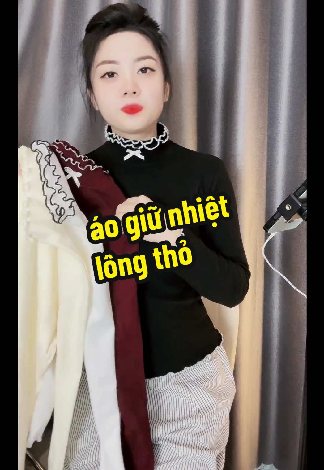 áo giữ nhiệt nỉ nhung dày dặn