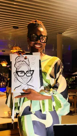 Live caricature with American guests 