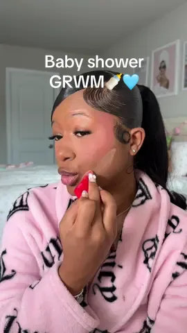 it’s baby shower dayyyy (yesterday 😅) 🥳✨🤭  #babyshower #babyshowergrwm #grwm #grwmmakeup #pregnancytiktok 