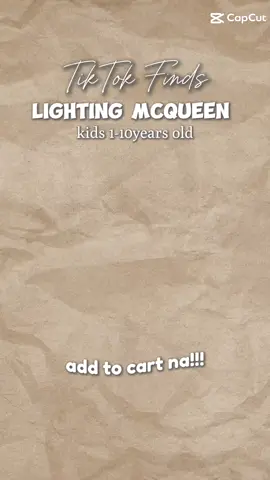 LIGHTNING MCQUEEN for kids Cotton T-Shirt/Terno #newtrend #ternoforkids #lightningmcqueen #kidsfashion #kids 