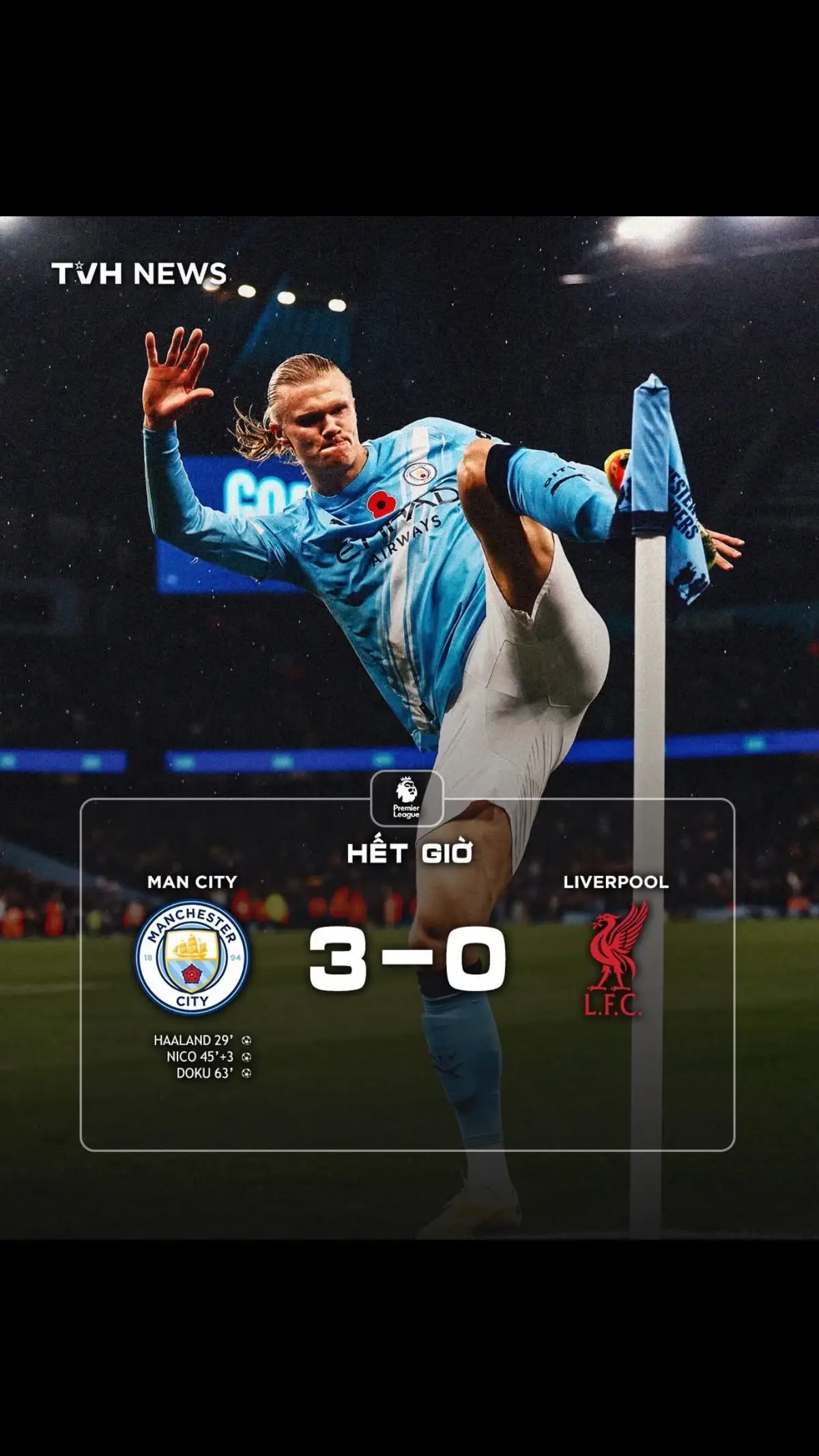 Man City 3-0 Liverpool🥶 Màn trình diễn thượng hạng của Jeremy Doku và các đồng đội trong trận đấu dẫn dắt thứ 1000 của hlv Pep Guardiola💪🏻💙 Man City với 3 điểm quan trọng,chúng ta đã bắt đầu phả hơi nóng vào gáy của Arsenal… #manchestercity #liverpool #PremierLeague 