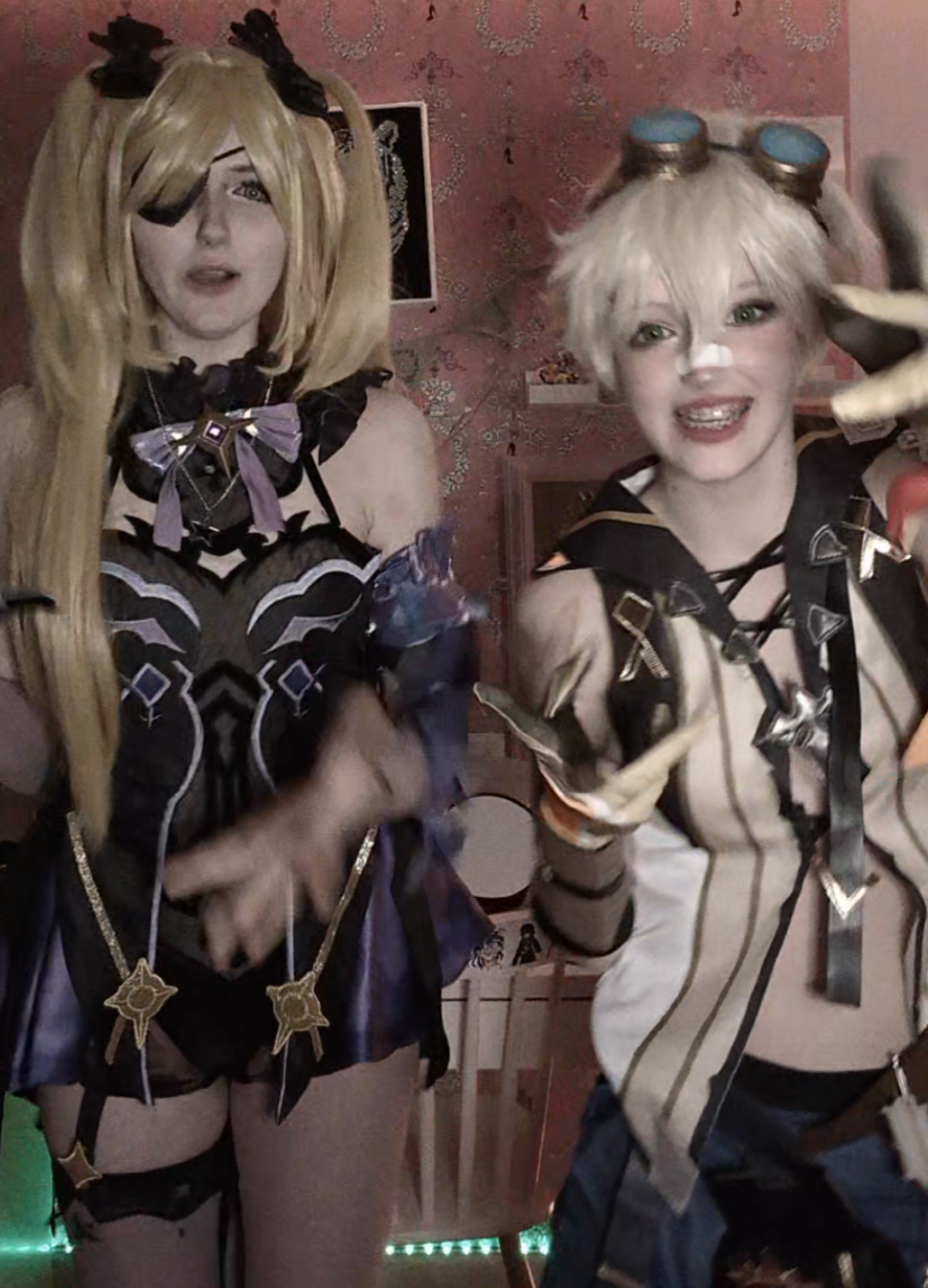 holy canon (except neither of us can dance..) fischl - @lottie  #cosplay #GenshinImpact #genshinimpactcosplay #bennettcosplay #fischlcosplay 