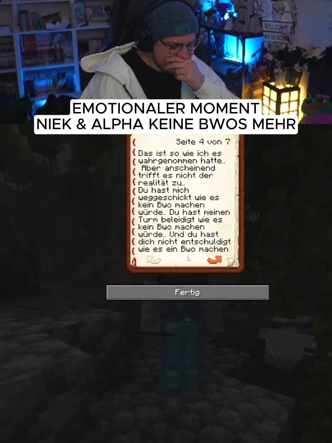 NIEK & ALPHA KEINE BWOS MEHR...😱 😭 #craftattack #craftattack13 #Minecraft #niek #niekbeats #alphastein #bwo #alpha #brainrot #emotional #abschied #säulen #infinitycastle #ca #fyp #viral