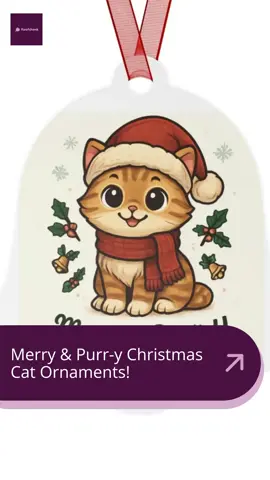 Transform your tree with durable, vibrant Christmas cat ornaments! 🐾 Perfect for holiday charm . . https://floofchonk.com/products/christmas-cat-ornament-merry-purr-y-2025-metal-ornament #FloofChonk