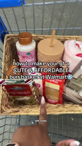 How to make your girlfriend an AFFORDABLE burr basket at Walmart🧺 Burr basket ideas for your gf❄️ How to make your gf the most perfect burr basket☃️ #burrbasket #burrbasketideas #christmasgiftideas #girlfriendgiftideas #fyp 