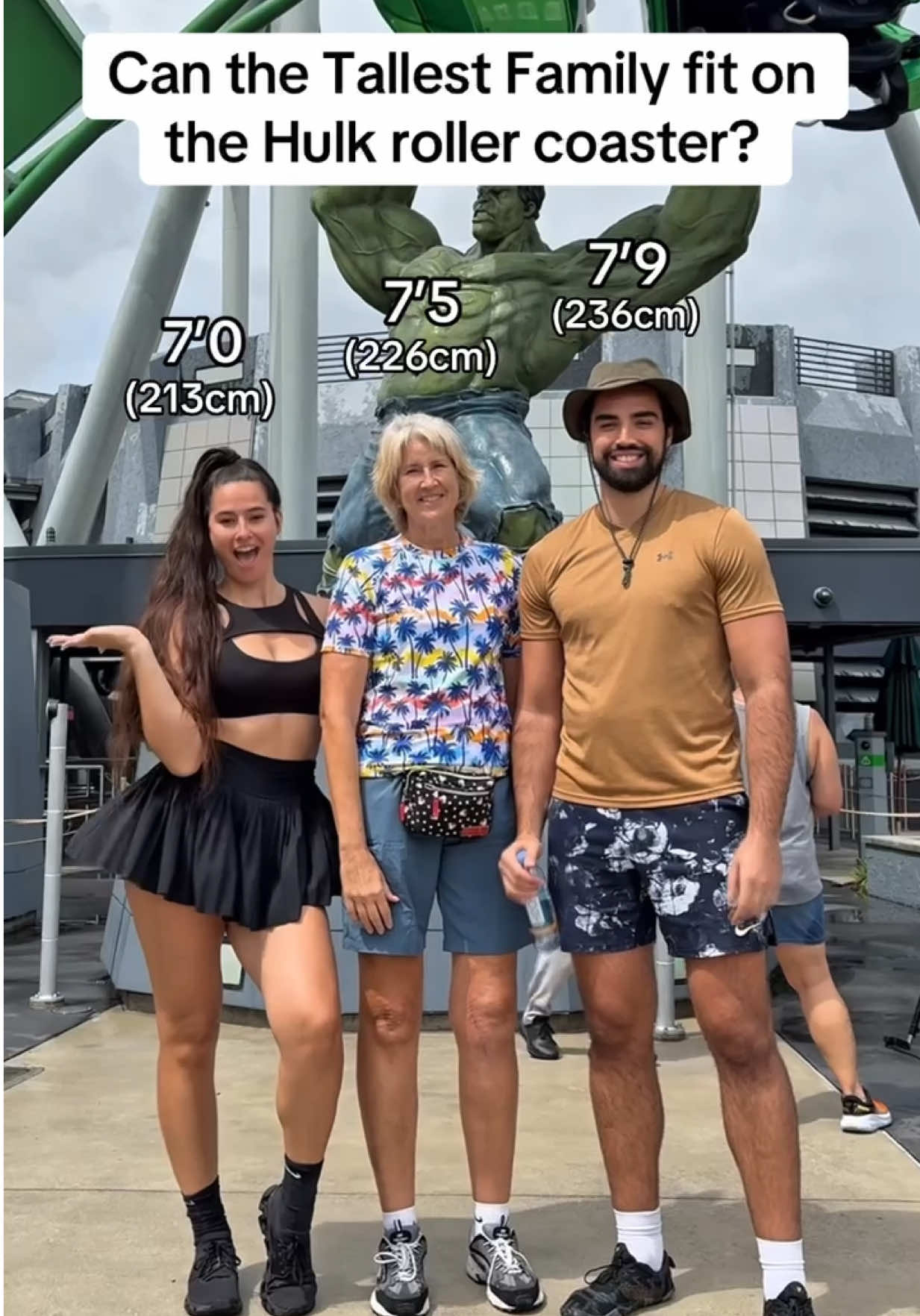 Could you fit on this roller coaster?😳 #tall #Family #Rollercoaster #AmusementPark #Height 