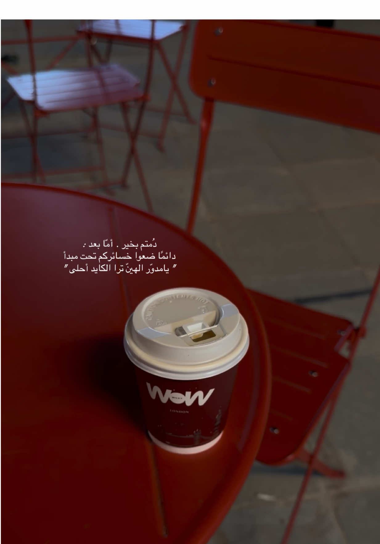 دُمتم بخير . أمّا بعد : دائمًا ضعوا خسائركم تحت مبدأ 