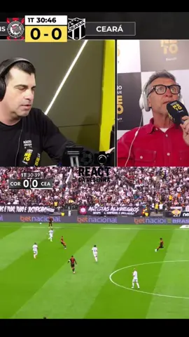Reação do craque neto com o gol do Ceará 😂 #viral #react #brasileirao #corinthians #ceará 