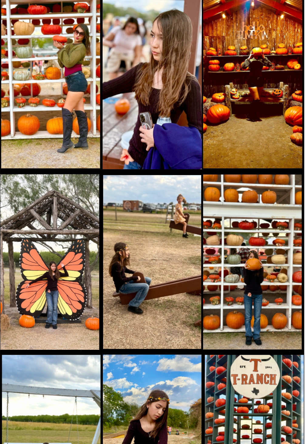 I just wanted a few cute pumpkin pics, but apparently I turned into a full-time photographer 🎃😅 Totally worth it though 🧡 BTW!! T Ranch’s Pumpkin Patch closes after today! Hours are 2–8PM. Go get your pics while you still can! 📸 #pumpkinpatch #FallFun #rgv956 #motherdaughter #fypシ 