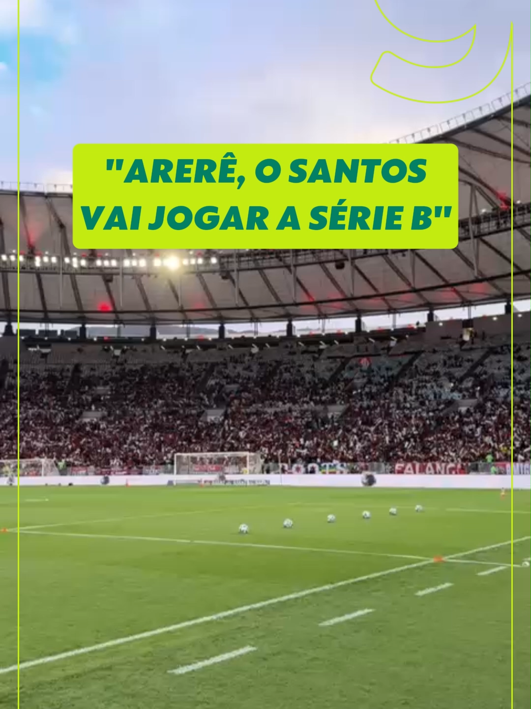 Uma hora antes de a bola rolar no Maracanã, torcida do Flamengo já provocava os santistas #futebol #flamengo #santos #brasileirao #tiktokesportes