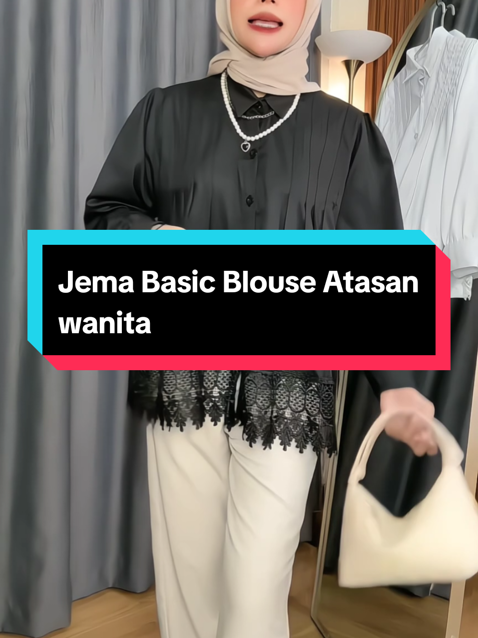 Jema Basic Blouse Atasan wanita  mix renda premium  #atasanwanita #blouse #blousemurah #OOTD #fyp 