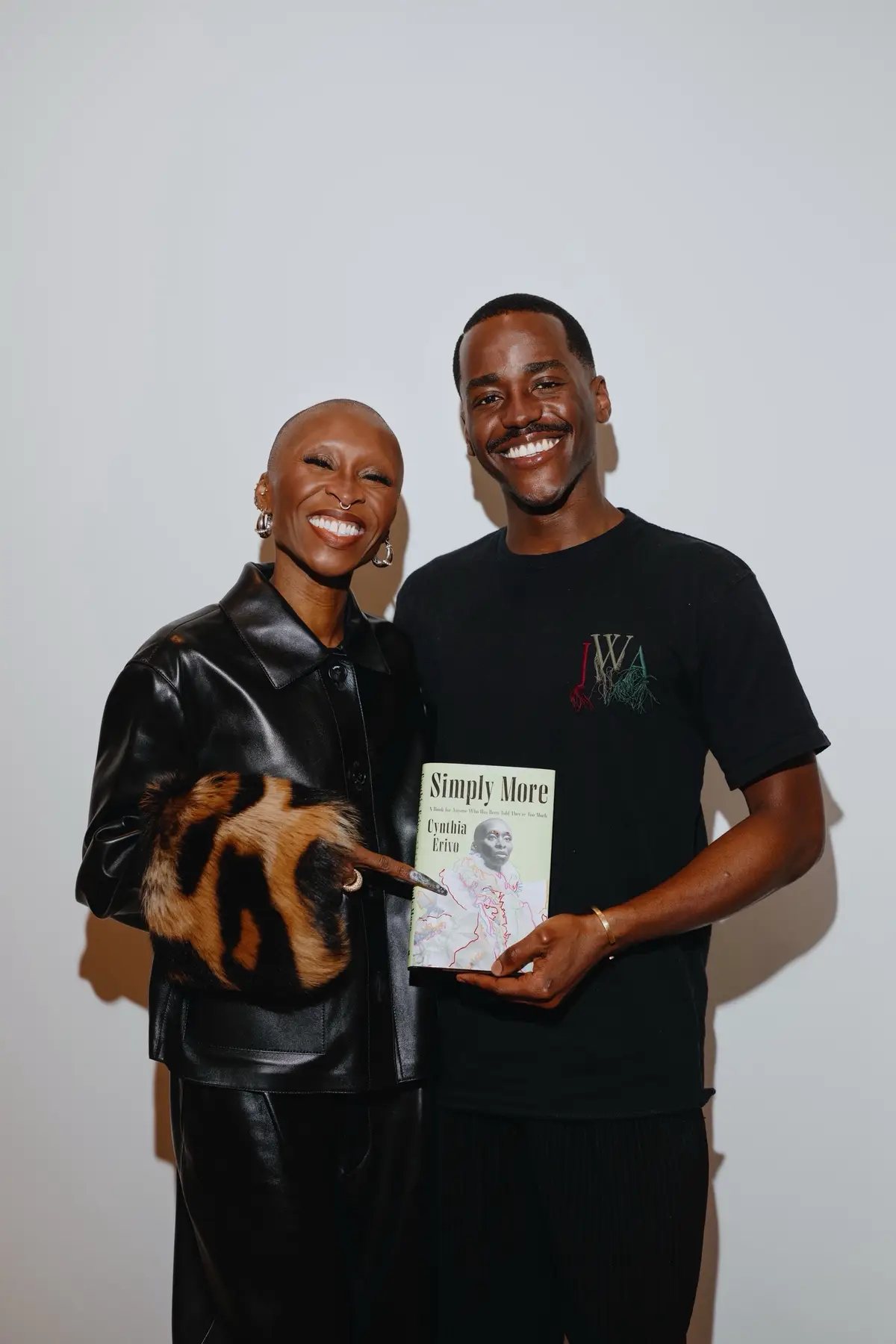 A quick press tour intermission with 650 beautiful souls. Thank you for celebrating #SimplyMore with me, thank you Ncuti Gatwa for being the warmest host, and to my dear sweet Bella, thank you for being so brave. You are a little angel. ❤️