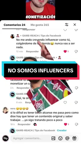 No somos influencers #consejos #monetizar #tips #Facebook 