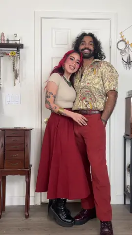 A day off with my babe?! Unheard of. #couplegoals #couplesoutfits #couplestiktok #matchingoutfits #multiculturalcouple 