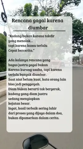 Simpan dulu hasilnya dalam diam, biar nanti yang bersuara adalah pencapaianmu sendiri 💪 #MotivasiDiri #KeepSilentWorkHard #RencanaBesar #SelfGrowth #vibespositif