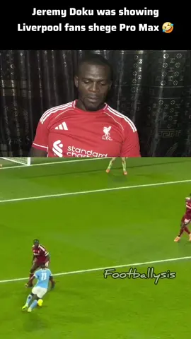 Jeremy Doku sweet goal vs Liverpool, e pain Liverpool fans eh 🤣🤣🤣 #liverpool #manchestercity #PremierLeague 