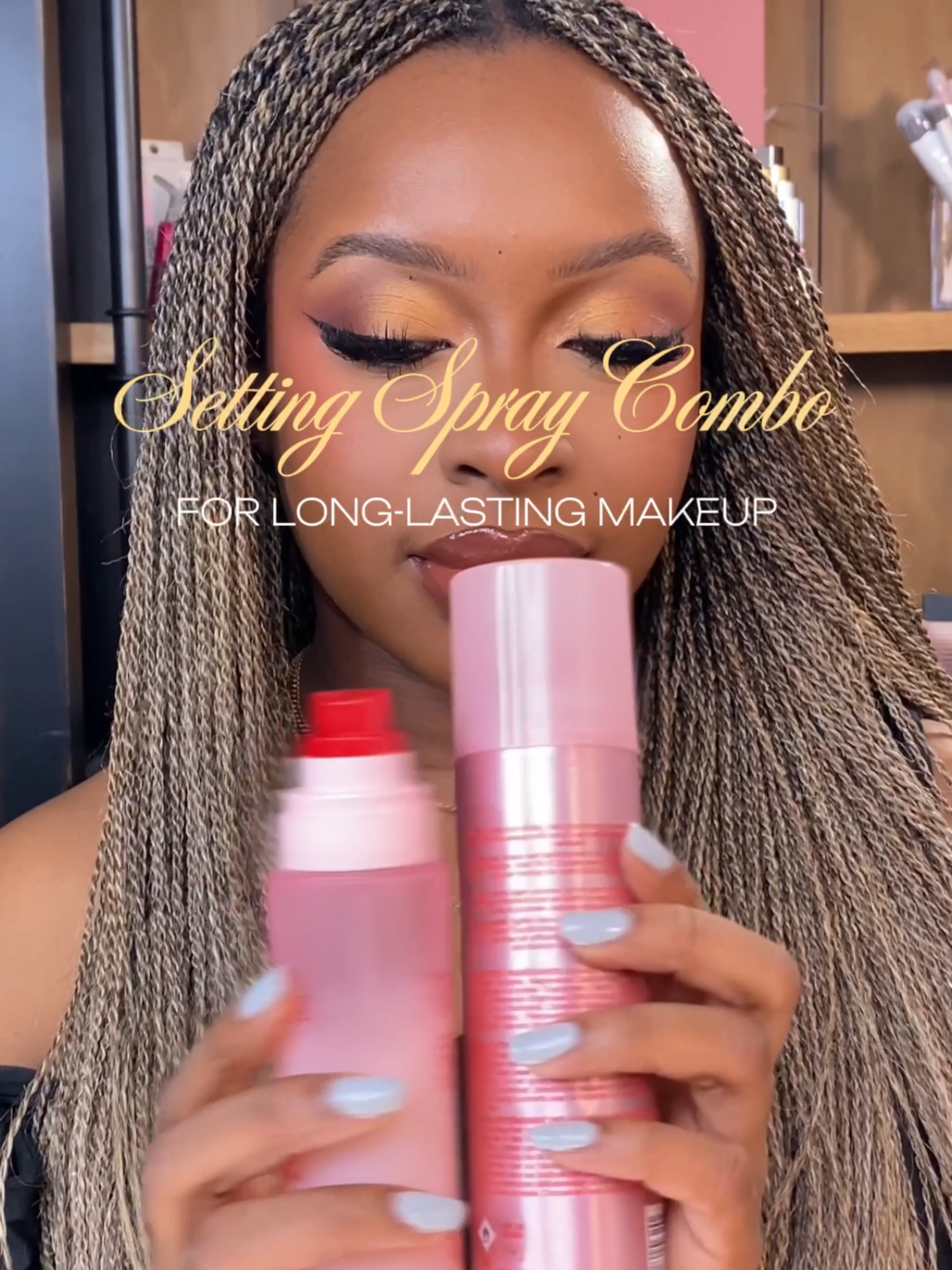 Powder melt and On Til Dawn go together real baddd @onesize  This is my favorite long-lasting setting spray combo #longlastingmakeup #settingspray #onesizebeauty