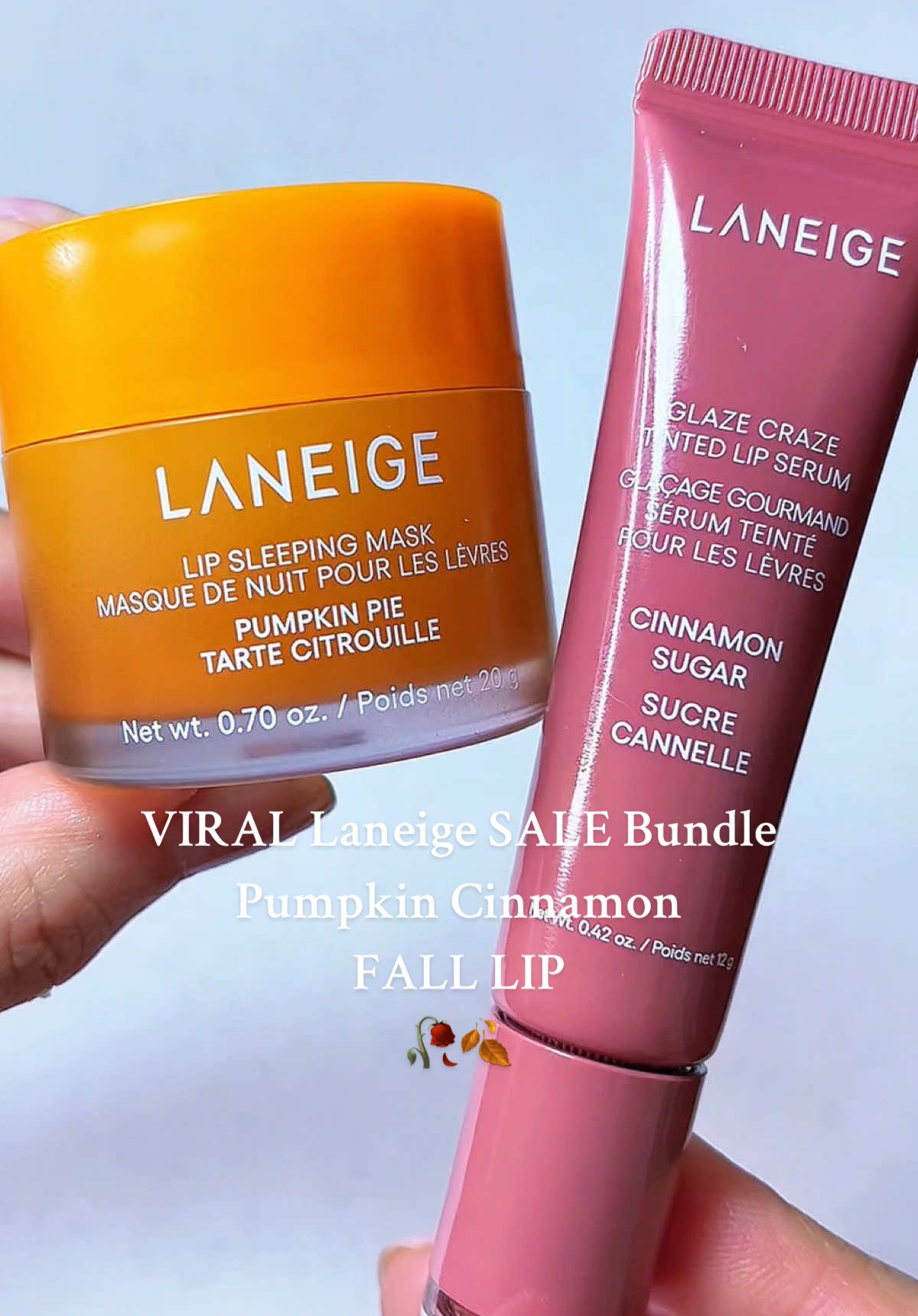 Laneige perfect fall lip duo!! @laneige_us Pumpkin Pie Lip Sleeping Mask + lip glaze craze Cinnamon Sugar. And I was able to link the product here which is so awesome!! #laneige #lipmask #makeup #lipbalm #viralmakeup  fall lipcombo, holiday lipcombo, lip care treatment, dry lips, Laneige Lip Serum review Sugar Glaze, Maple Glaze, nourishing hydrating Korean skincare, Laneige Lip mask swatches, Hydrating Lip Care Gift Set, Holiday Glaze Duo, Pumpkin Pie Lip Sleeping Mask Glaze Craze