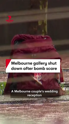 A wedding reception at the National Gallery of Victoria has been delayed after a bomb scare caused an evacuation. #melbourne #gallery #nationalgalleryofvictoria #police #evacuation