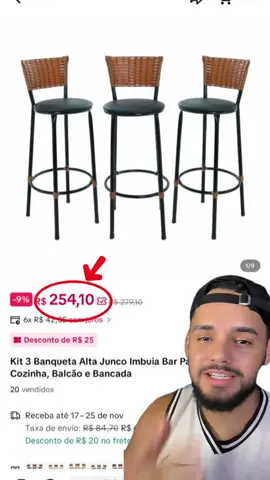 Kit com 3 banqueta #bancos #banqueta #TikTokShop1111BR #TikTokShopBlackFridayBR 