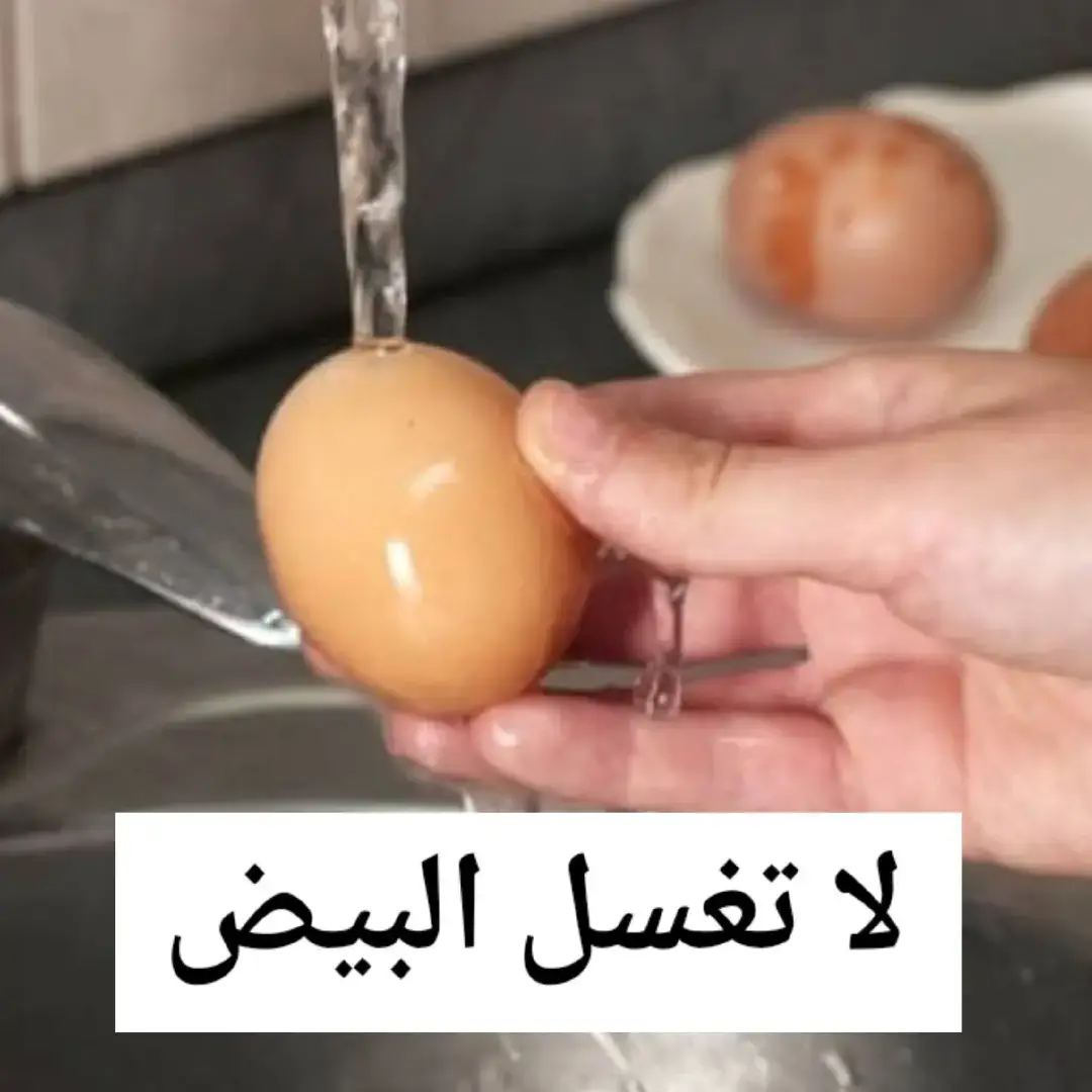 هام هام جداً : لا تغسل البيض بالماء الكثير من الأشخاص يقومون بغسل البيض ثم يقومون بوضعه في الثلاجة، سواء في البيوت أو المحلات ( مطاعم ، مخابز…). والمختصون ينصحون بعدم القيام بذلك لان قشرة البيضة تحتوي عدة مسامات ( فتحات صغيرة مجهرية) تكون مغلقة وذلك لتجنب دخول الجـ.ـراثيم وتلوث البيضة من الداخل خصوصا عندما تكون تحت الدجاجة ( سبحان لله). وبمجرد قيامنا بغسلها بالماء تنفتح هذه المسمات وتكون عرضة للتلوث والفسـ.ـاد خصوصا إذا طالت مدة الاحتفاظ بها في الثلاجة وتكرار فتح الاخيرة طوال اليوم. وغاالبا ما يكون هذا الامر هو السبب الرئيسي للتسـ.ـممات الغذائية الجماعية ( الاعراس و العزومات ، المطاعم ، مطاعم المدارس،محلات الحلويات …الخ.) والتي يكون فيها البيض المادة المشتركة والاكثر استعمالا. لذلك ينصح بعدم غسل البيض إلا في وقت استعماله، أي انك إذا غسلته فعليك باستعماله فورا اذا أتممت القراءة صل على النبي 💜💜💜